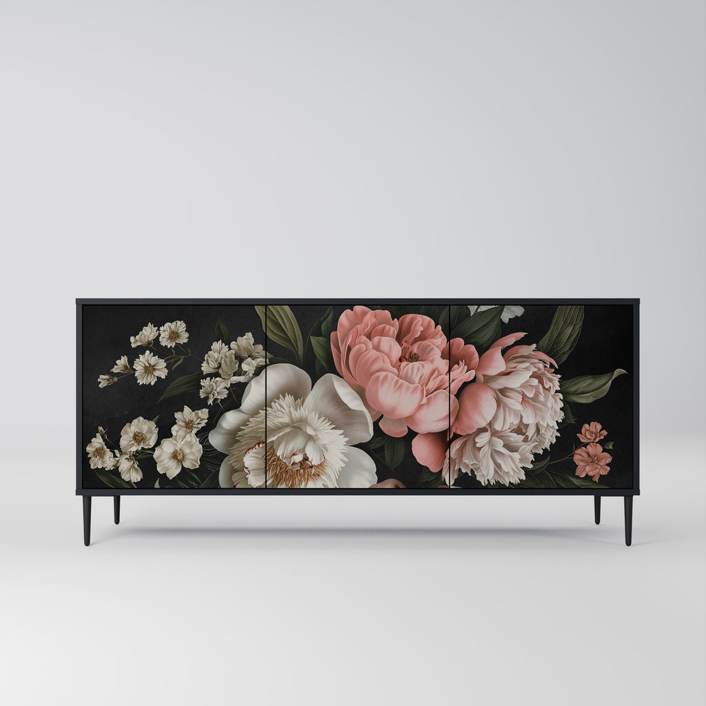 LUSH ELEGANCE 3-türiges Sideboard in Schwarz