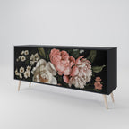 LUSH ELEGANCE 3-Door Sideboard in Black Finish