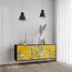 YELLOW CHINOISERIE Sideboard mit 3 Türen in Schwarz