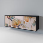 SOFTEN POPPY 3-Door Sideboard in Black Finish