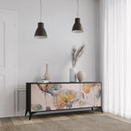 SOFTEN POPPY 3-Door Sideboard in Black Finish