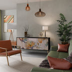 SOFTEN POPPY 3-Door Sideboard in Black Finish