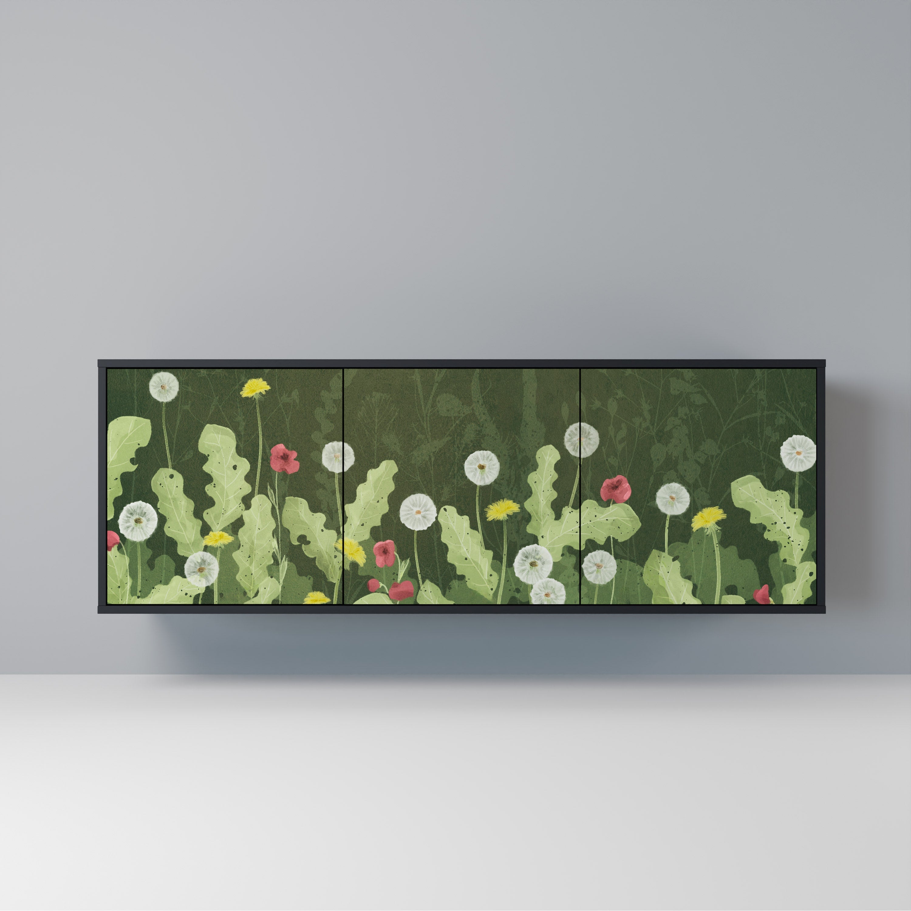 DANDELION AMUSE 3-türiges Sideboard in Schwarz