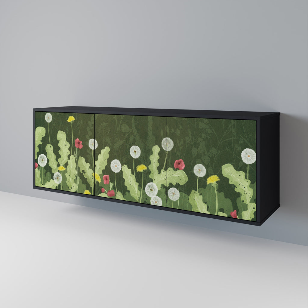 DANDELION AMUSE 3-türiges Sideboard in Schwarz