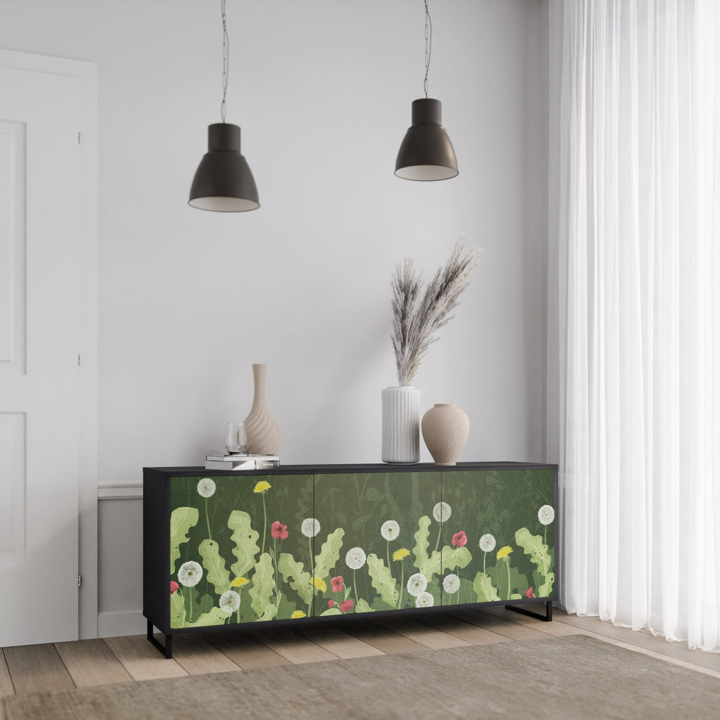DANDELION AMUSE 3-türiges Sideboard in Schwarz