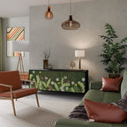 DANDELION AMUSE 3-Door Sideboard in Black Finish