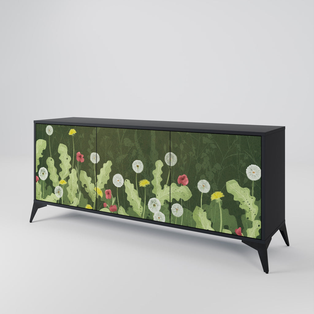 DANDELION AMUSE 3-türiges Sideboard in Schwarz