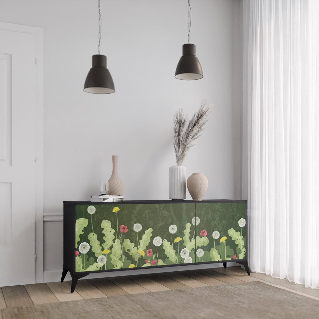 DANDELION AMUSE 3-türiges Sideboard in Schwarz