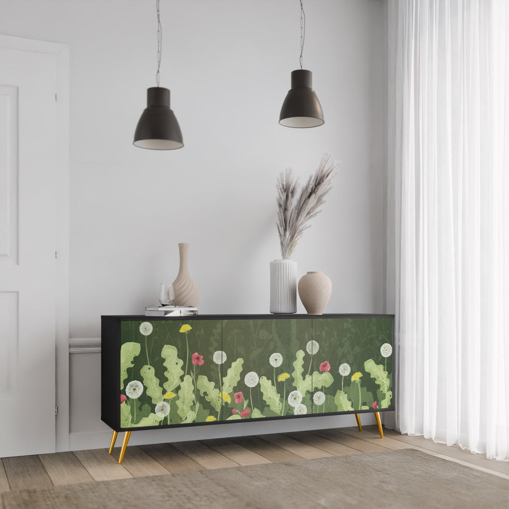 DANDELION AMUSE 3-türiges Sideboard in Schwarz