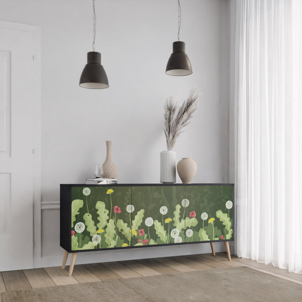 DANDELION AMUSE 3-türiges Sideboard in Schwarz