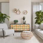 FLORAL DECOR 3-Door Sideboard in Black Finish