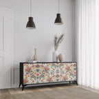 ORGANIC FOLKLORE 3-Door Sideboard in Black Finish