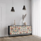 ORGANIC FOLKLORE 3-Door Sideboard in Black Finish
