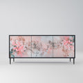 CHERRY BLOSSOM 3-Door Sideboard in Black Finish