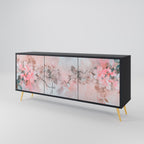 CHERRY BLOSSOM 3-Door Sideboard in Black Finish