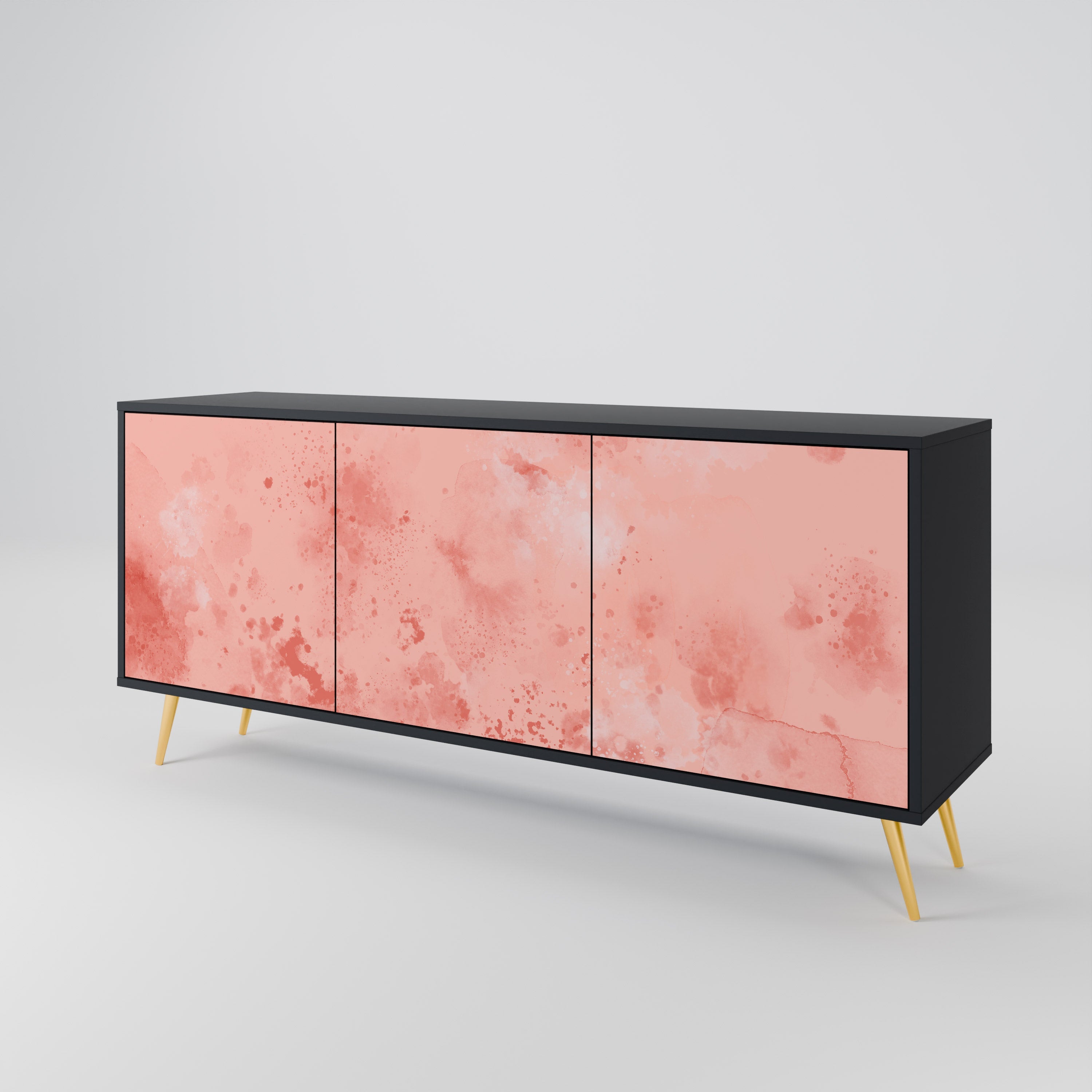 CRANE DANCE 3-türiges Sideboard in Schwarz