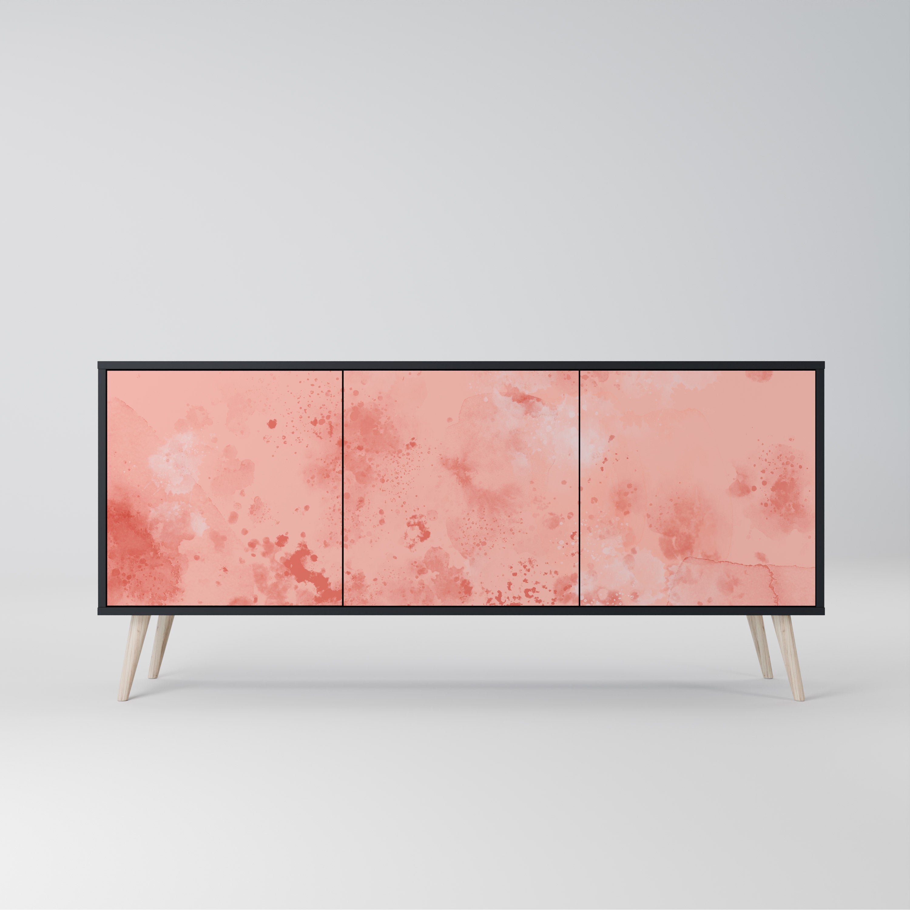 CRANE DANCE 3-türiges Sideboard in Schwarz