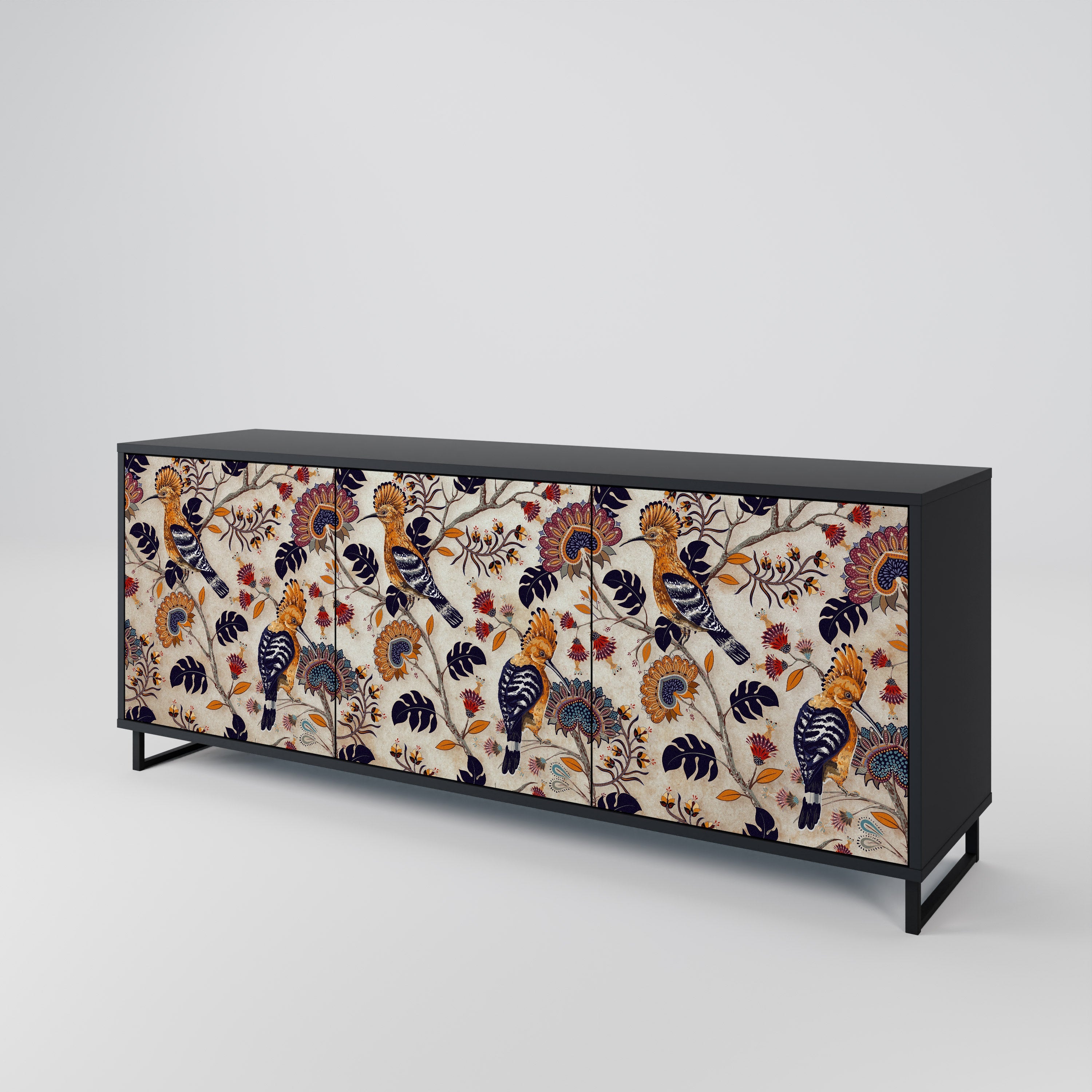 EMINENT HOOPOE 3-türiges Sideboard in Schwarz