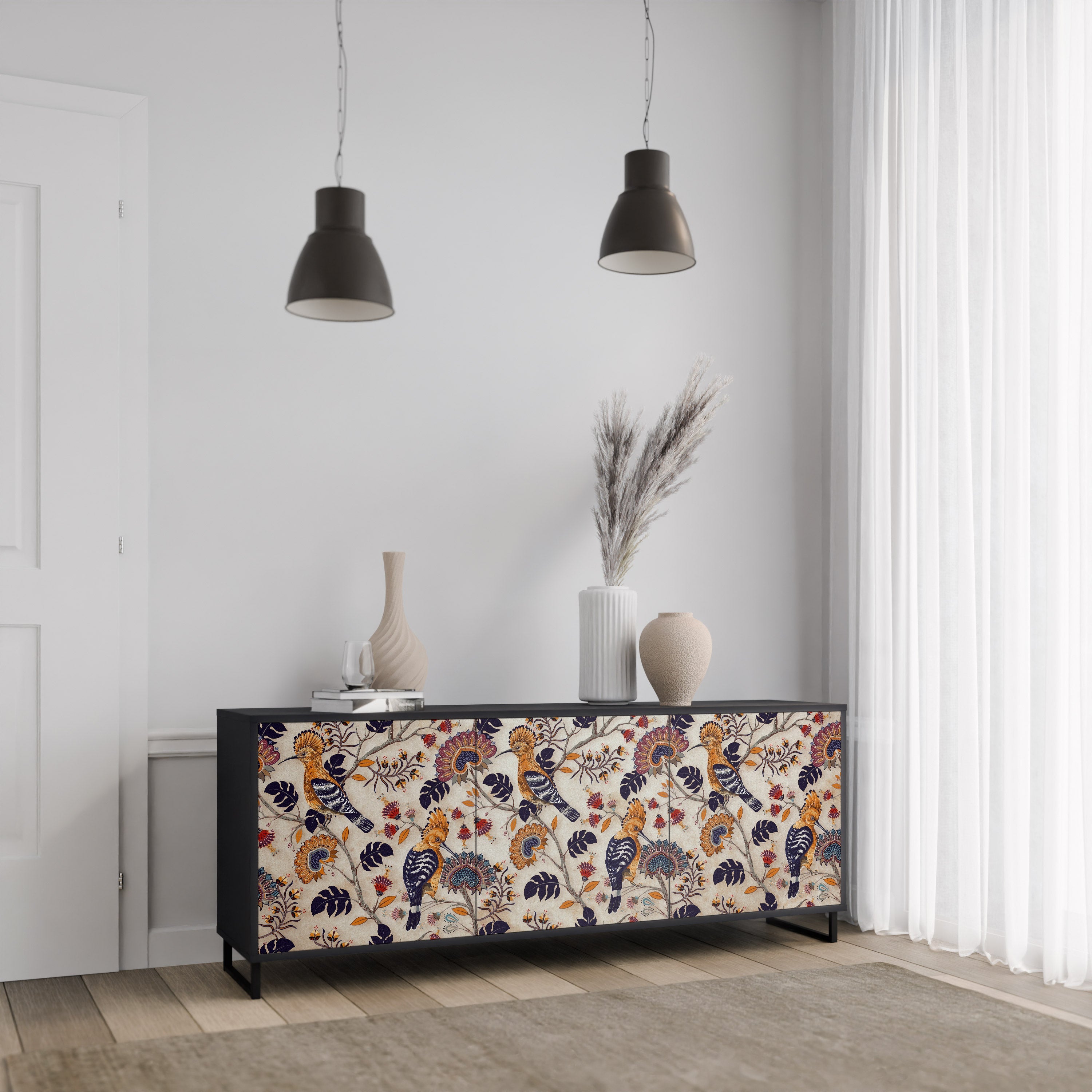 EMINENT HOOPOE 3-türiges Sideboard in Schwarz