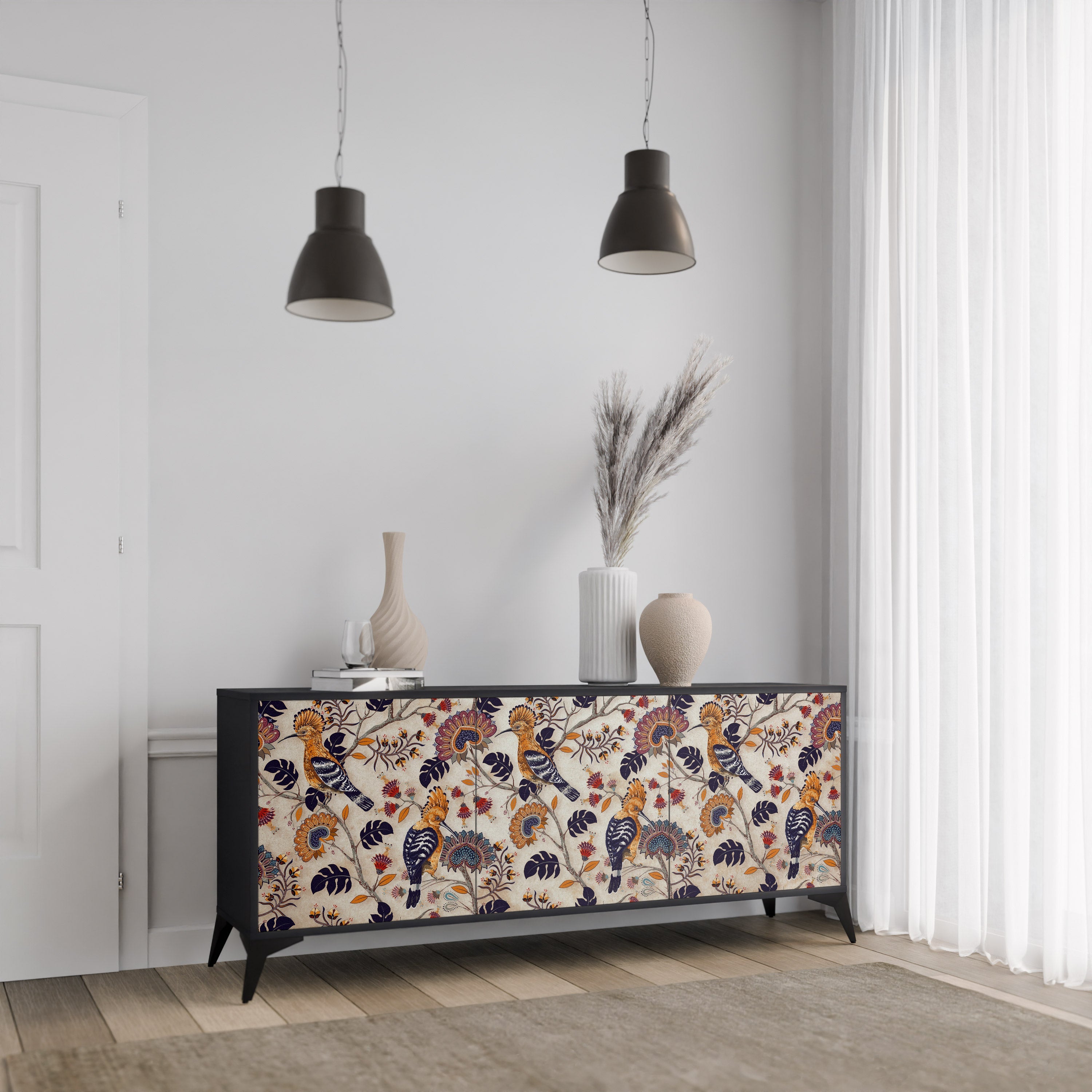 EMINENT HOOPOE 3-türiges Sideboard in Schwarz