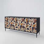 EMINENT HOOPOE 3-Door Sideboard in Black Finish
