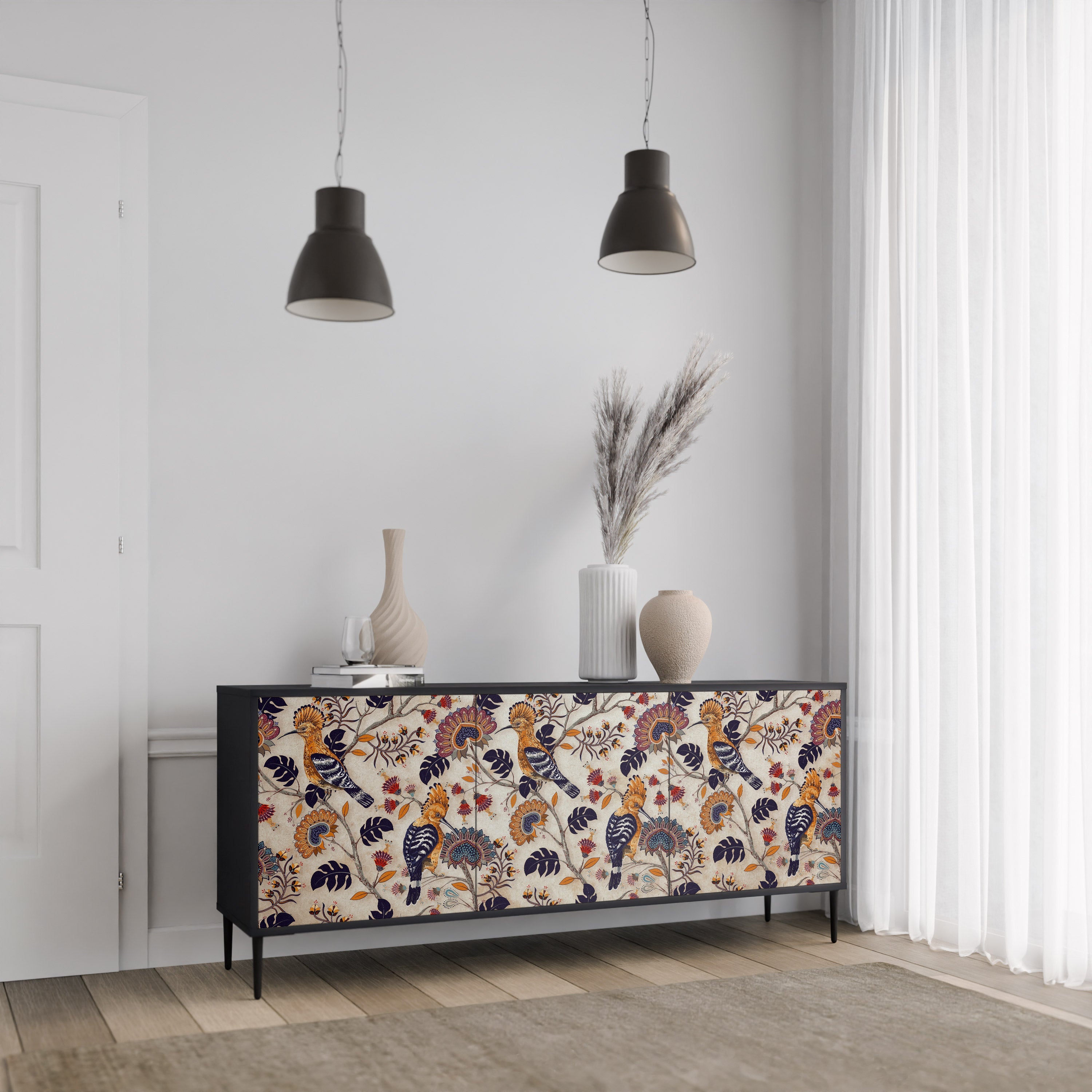 EMINENT HOOPOE 3-türiges Sideboard in Schwarz