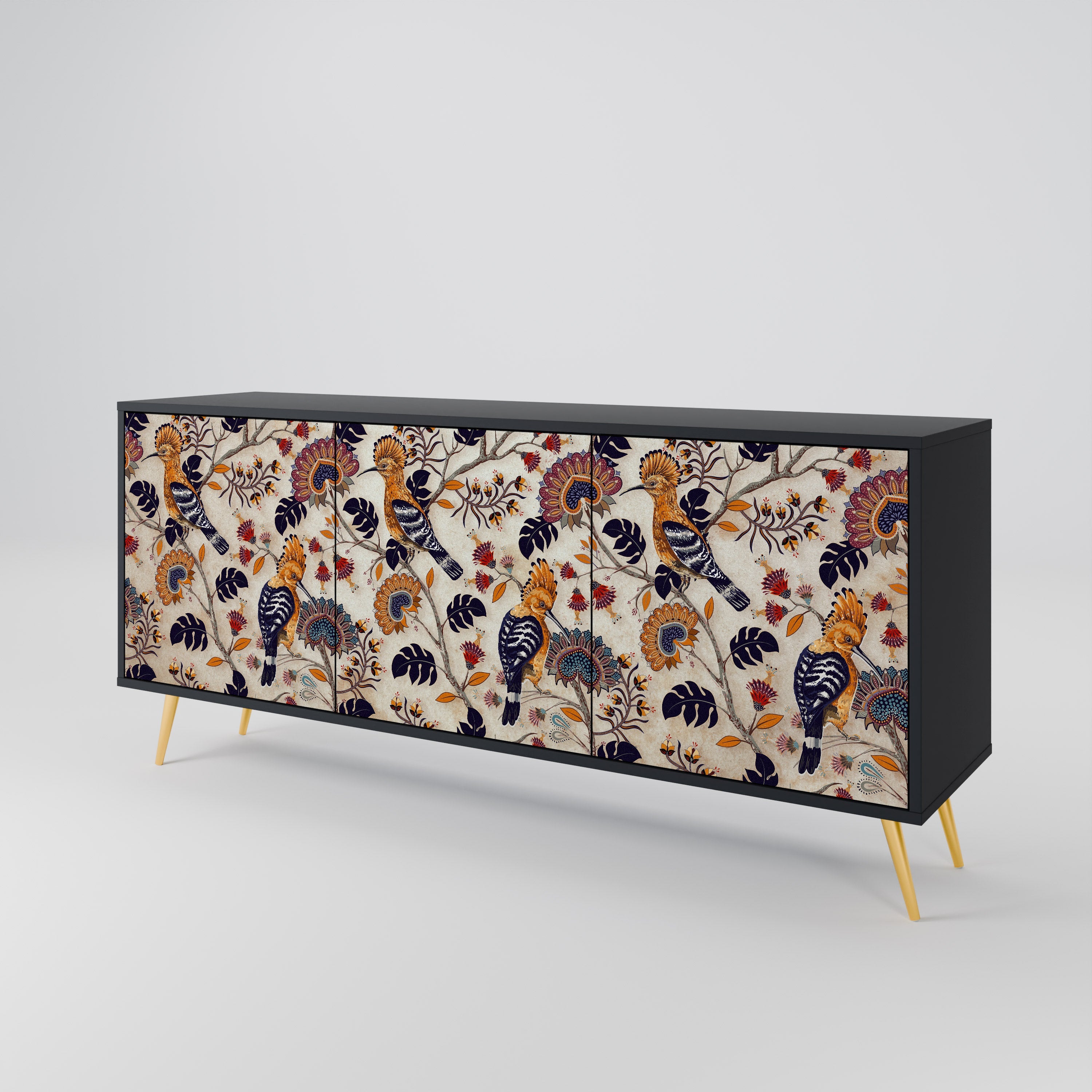 EMINENT HOOPOE 3-türiges Sideboard in Schwarz