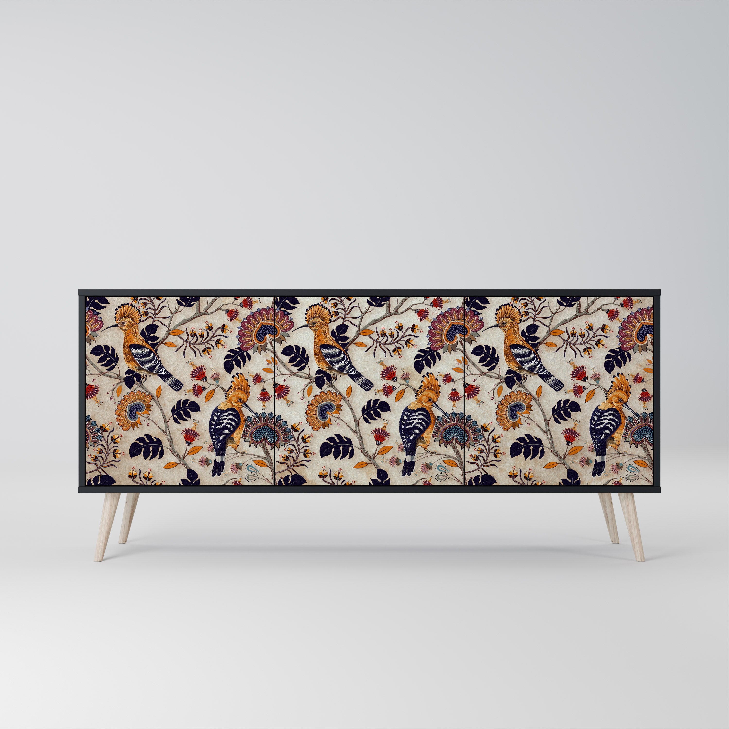 EMINENT HOOPOE 3-türiges Sideboard in Schwarz