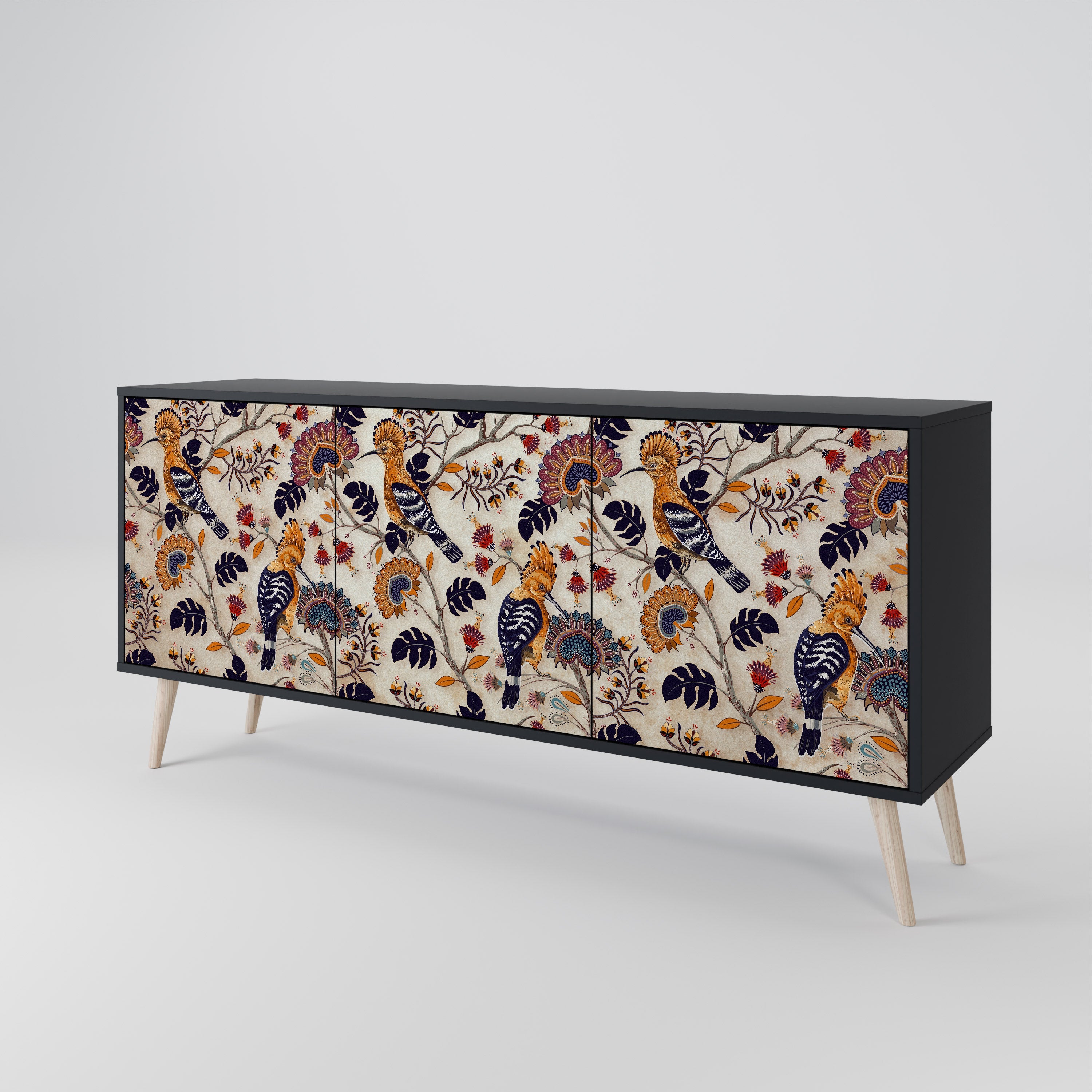 EMINENT HOOPOE 3-türiges Sideboard in Schwarz