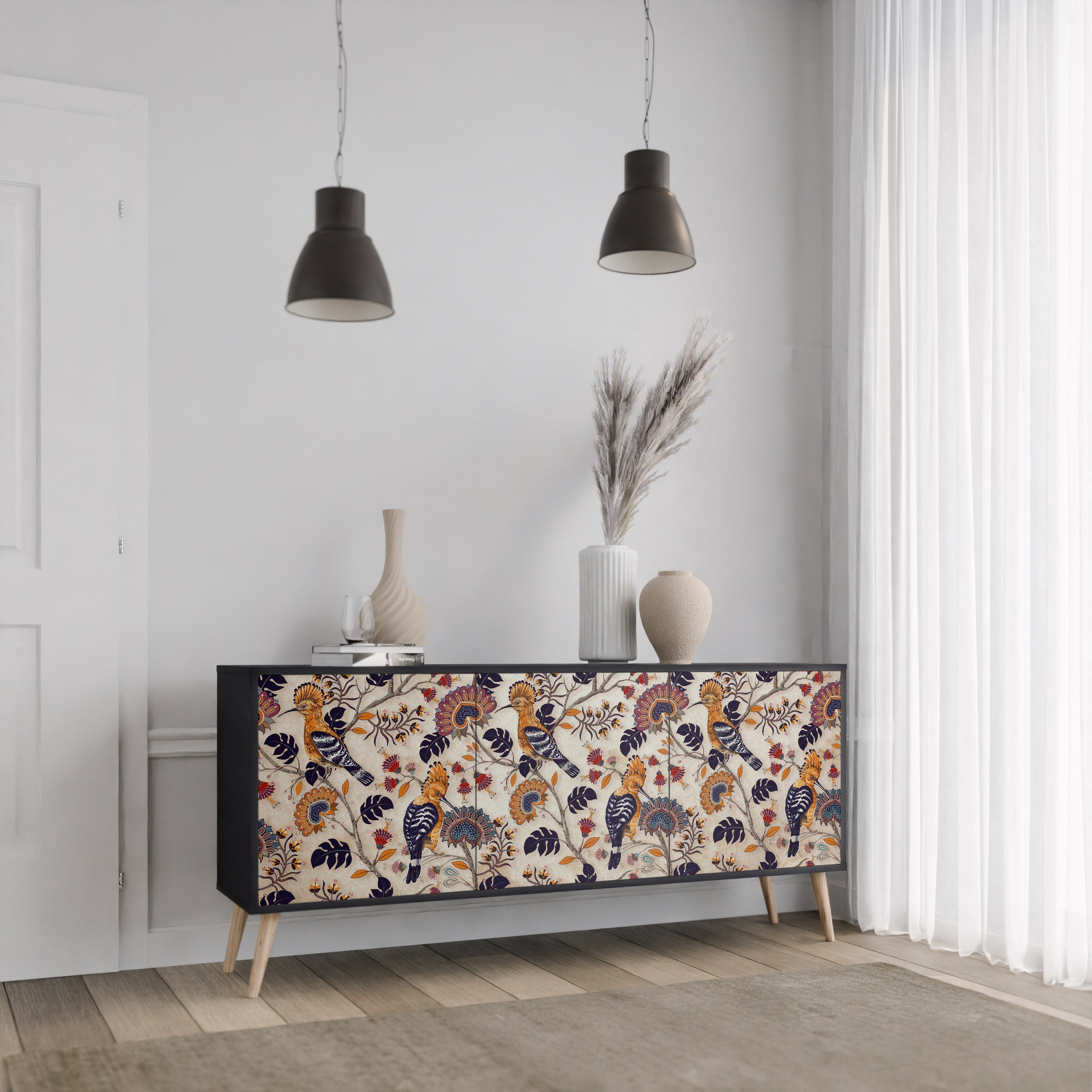 EMINENT HOOPOE 3-türiges Sideboard in Schwarz