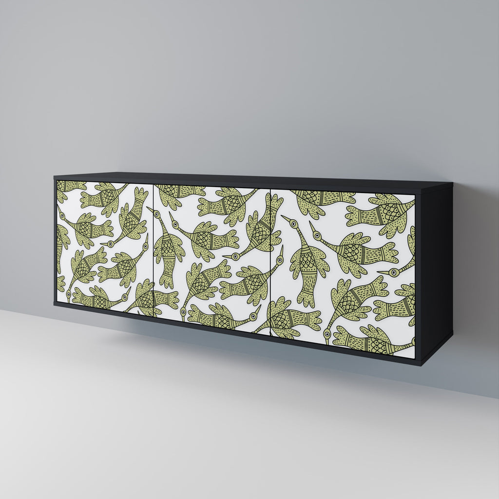 SEEDLING SONGBIRD Sideboard mit 3 Türen in Schwarz