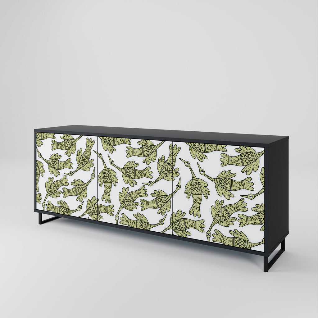 SEEDLING SONGBIRD Sideboard mit 3 Türen in Schwarz
