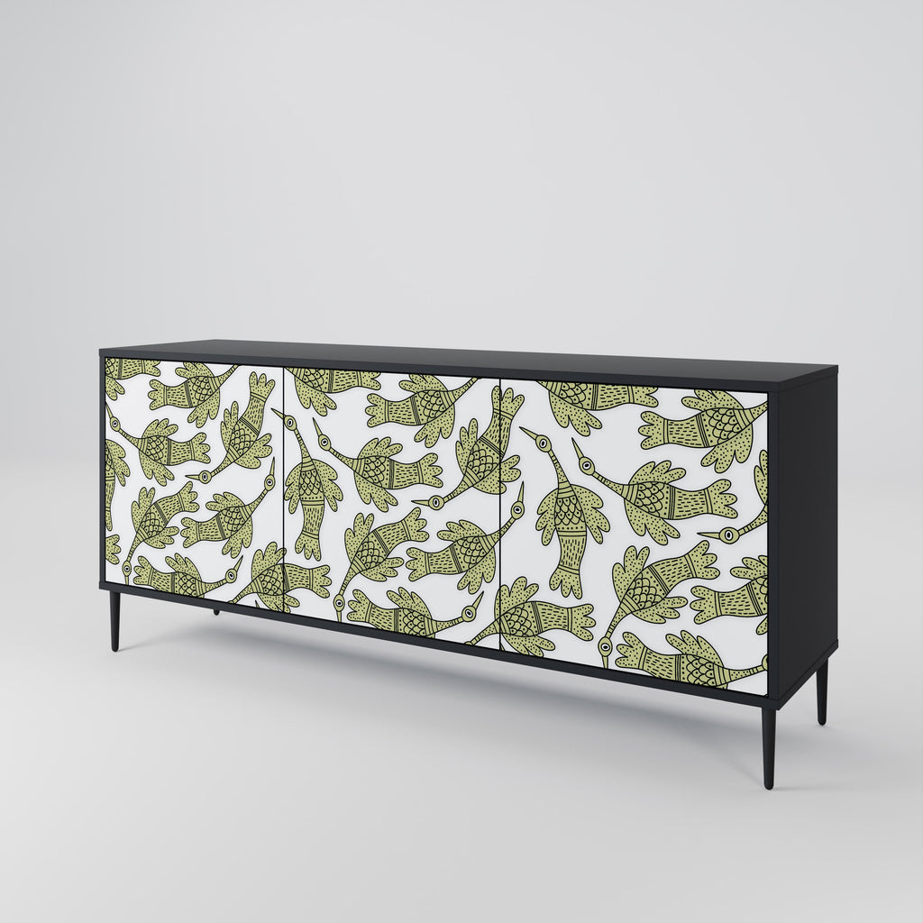 SEEDLING SONGBIRD Sideboard mit 3 Türen in Schwarz