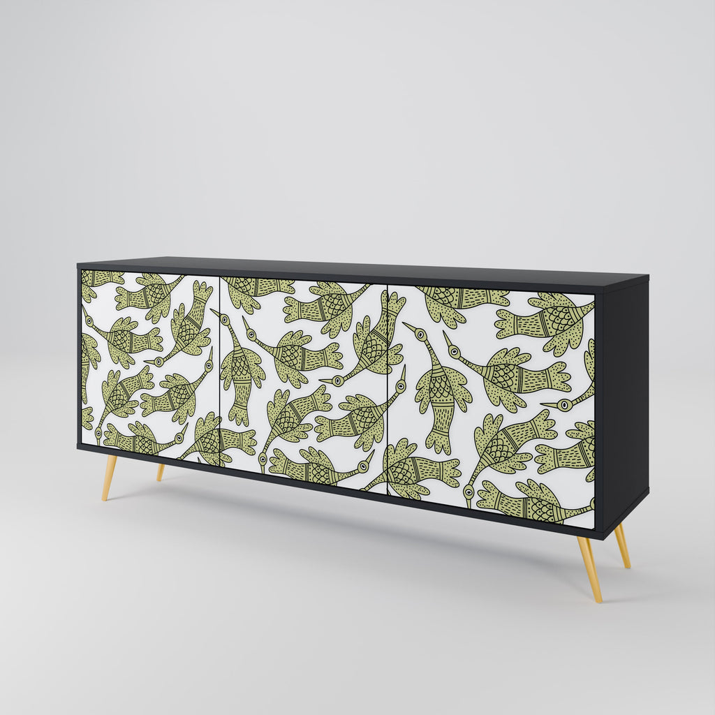 SEEDLING SONGBIRD Sideboard mit 3 Türen in Schwarz
