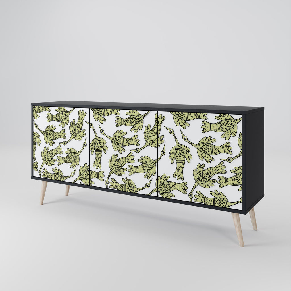 SEEDLING SONGBIRD Sideboard mit 3 Türen in Schwarz