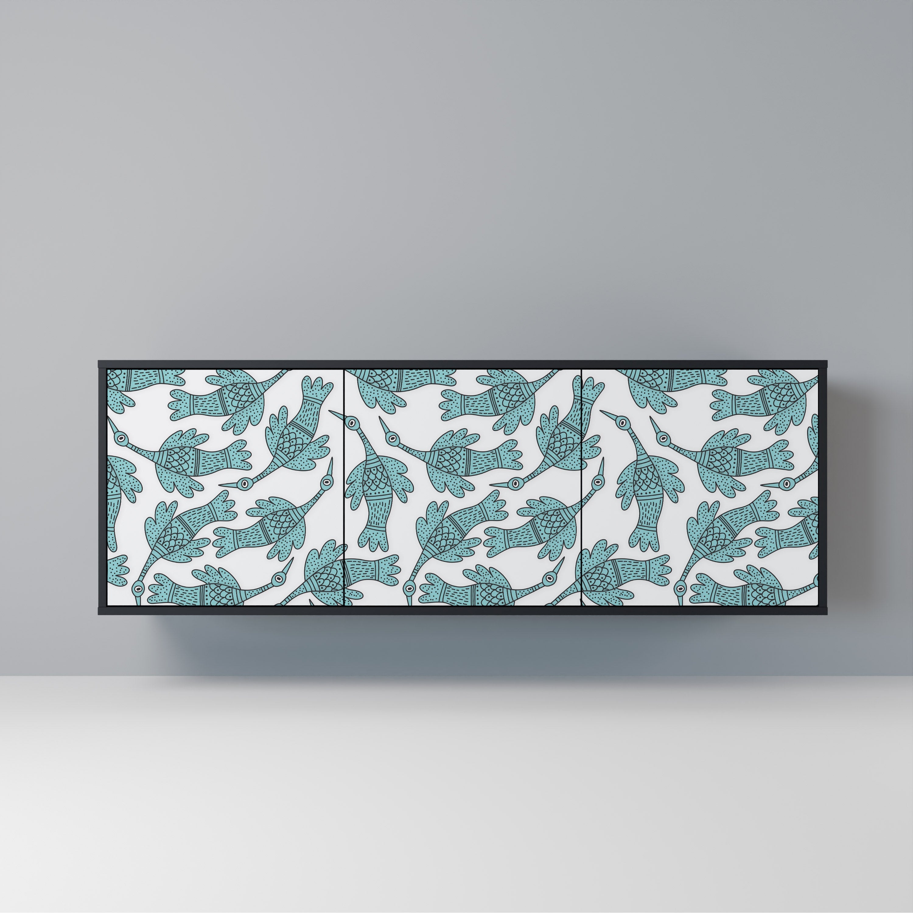 WATERSPOUT SONGIBIRD Sideboard mit 3 Türen in Schwarz