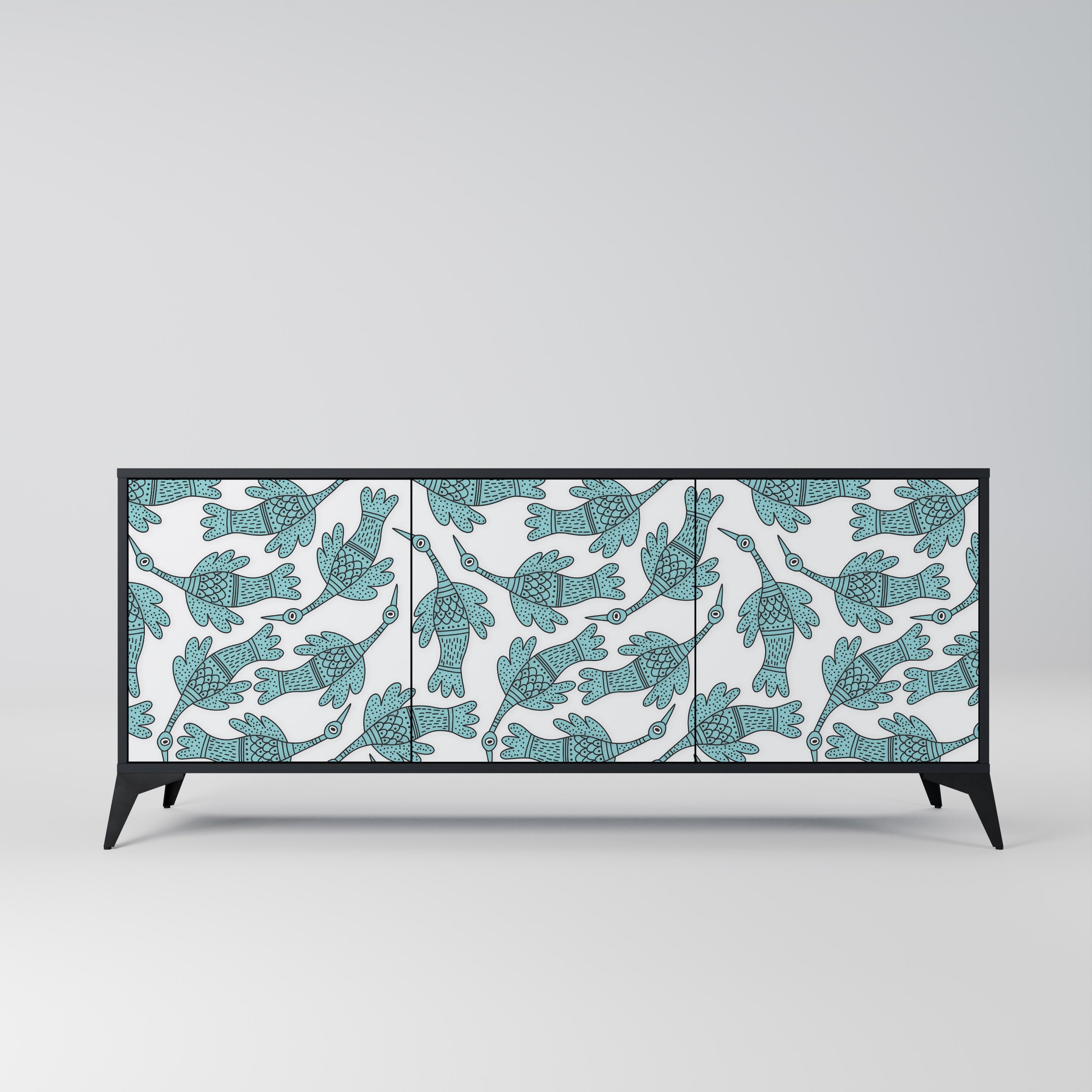 WATERSPOUT SONGIBIRD Sideboard mit 3 Türen in Schwarz