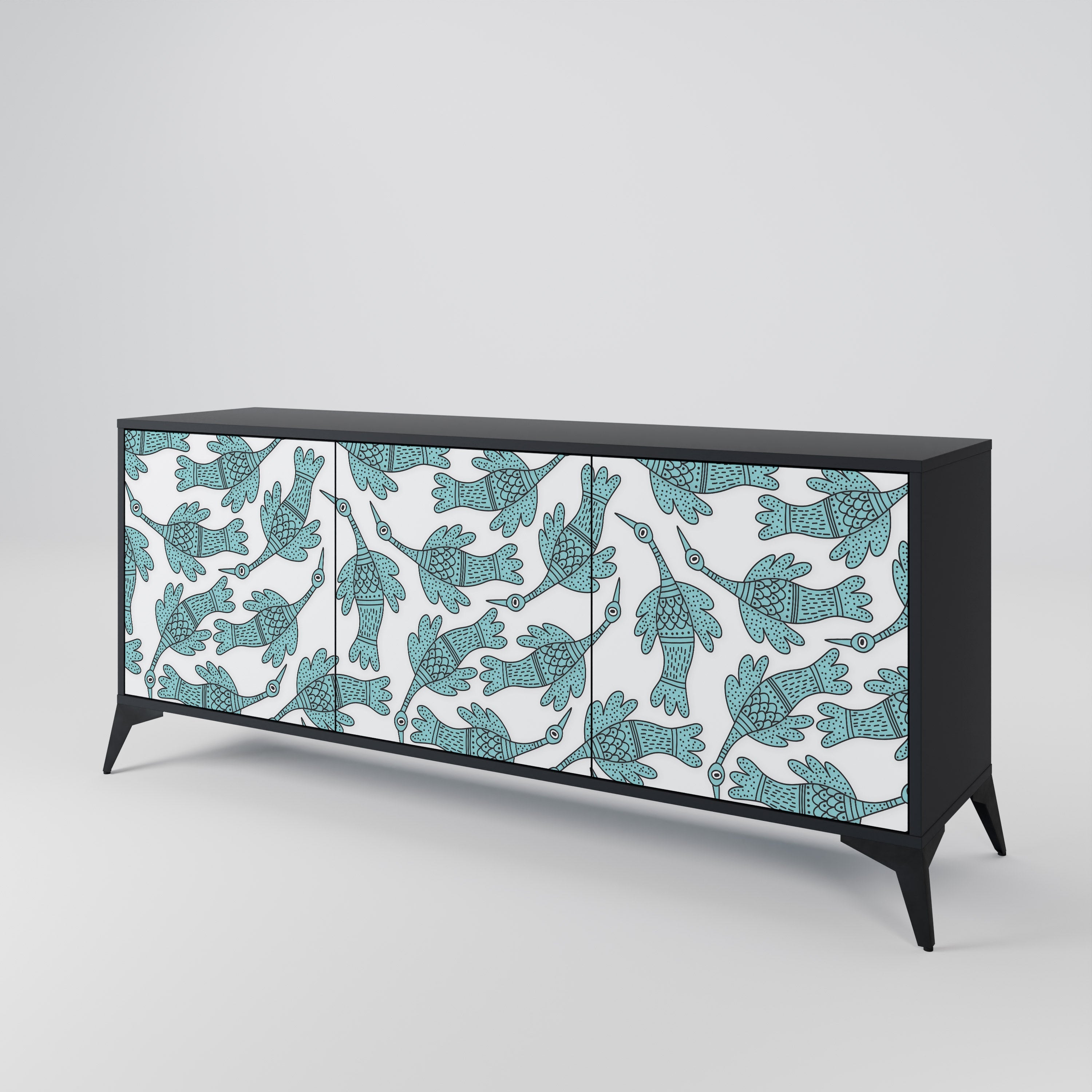 WATERSPOUT SONGIBIRD Sideboard mit 3 Türen in Schwarz