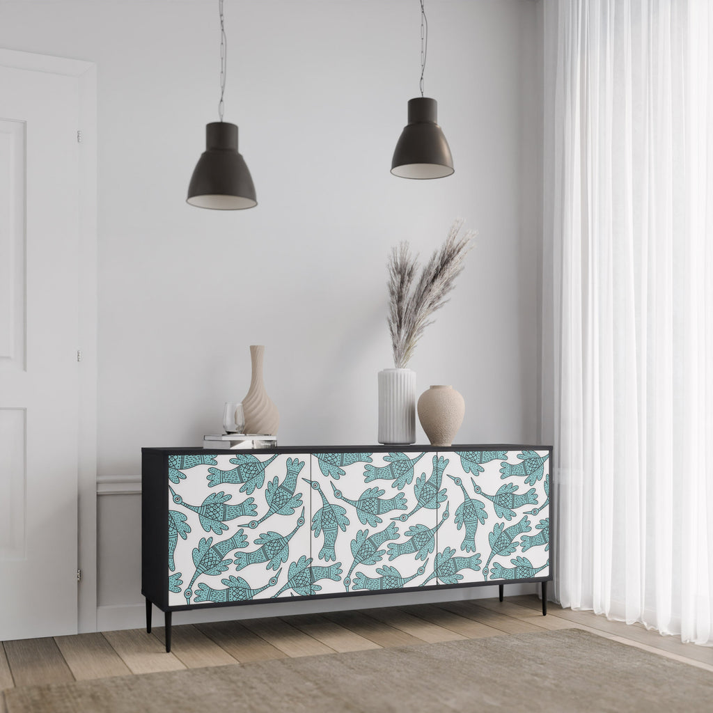 WATERSPOUT SONGIBIRD Sideboard mit 3 Türen in Schwarz