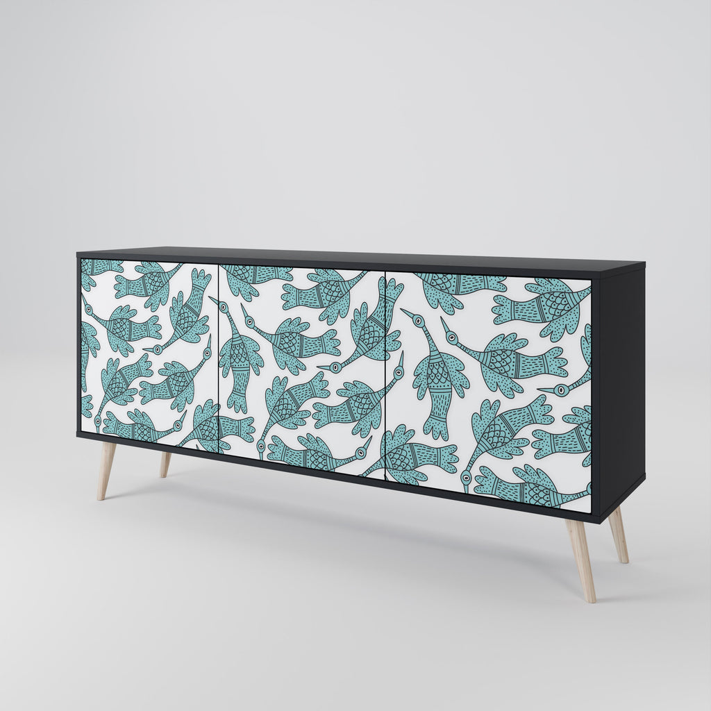 WATERSPOUT SONGIBIRD Sideboard mit 3 Türen in Schwarz