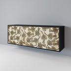 ALMONDINE SONGBIRD Sideboard mit 3 Türen in Schwarz