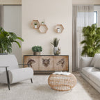 STEAMPUNK CLAN 3-Door Sideboard in Black Finish