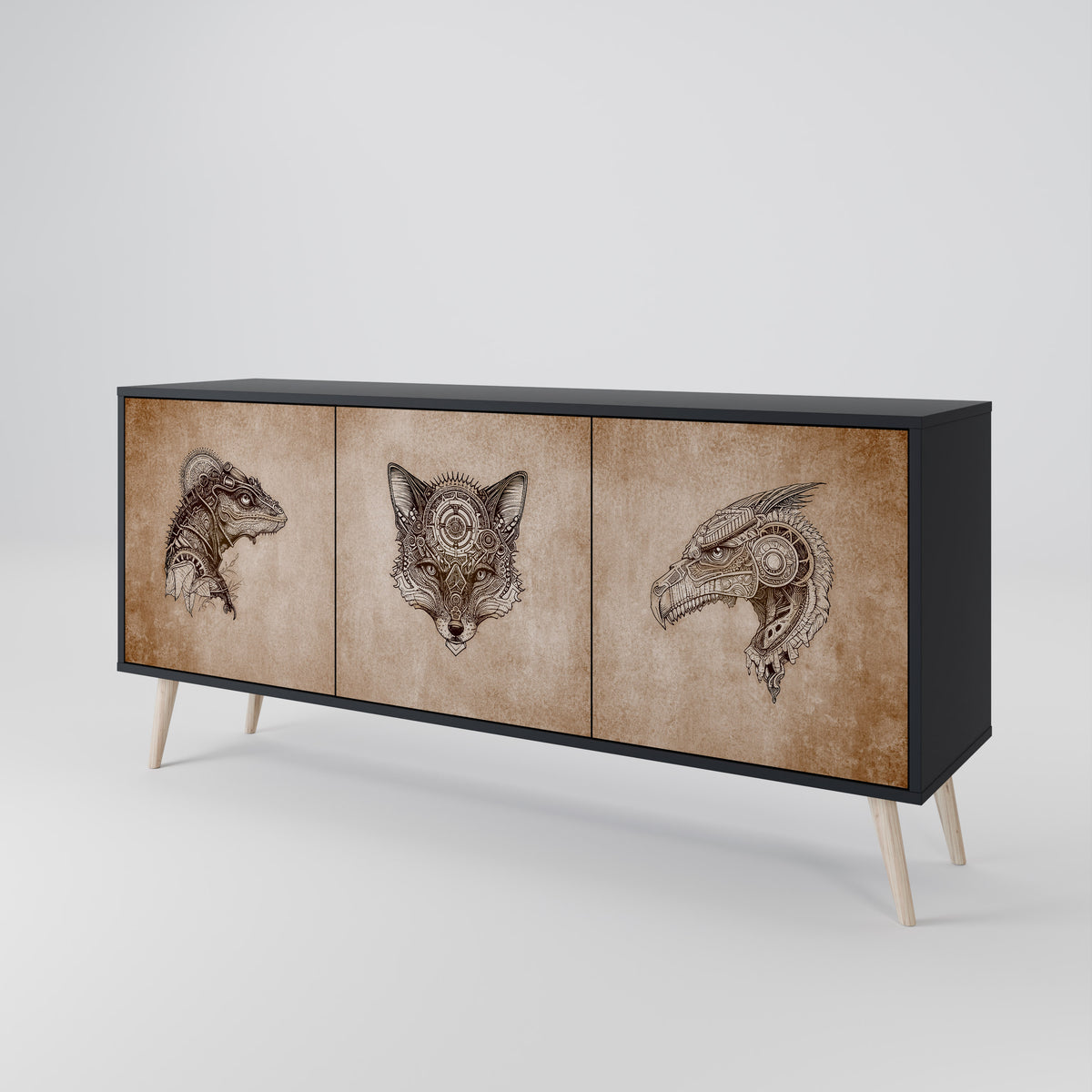STEAMPUNK CLAN 3-türiges Sideboard