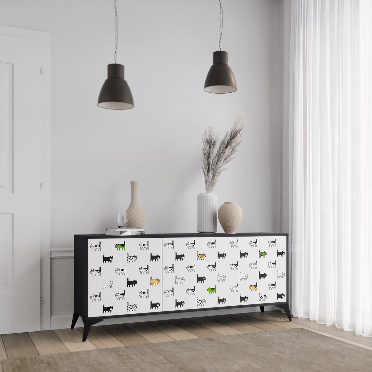 CATS COMPILATION 3-türiges Sideboard