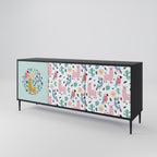 COLORFUL ALPACAS Sideboard mit 3 Türen in Schwarz