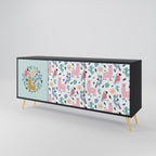COLORFUL ALPACAS Sideboard mit 3 Türen in Schwarz