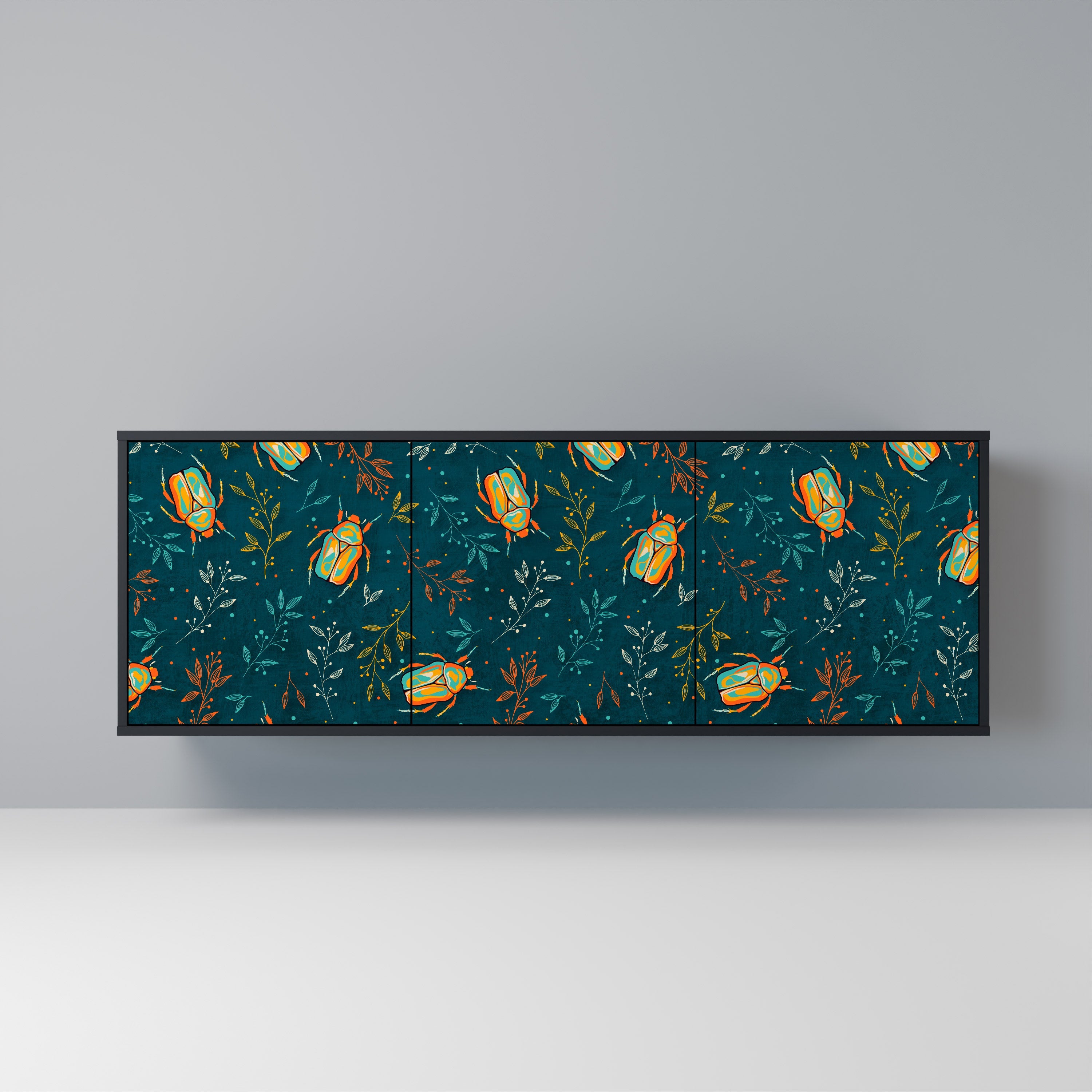 AUTUMN INSECTS Sideboard mit 3 Türen in Schwarz