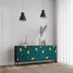 AUTUMN INSECTS 3-Door Sideboard in Black Finish