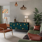 AUTUMN INSECTS 3-Door Sideboard in Black Finish