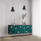 AUTUMN INSECTS 3-Door Sideboard in Black Finish